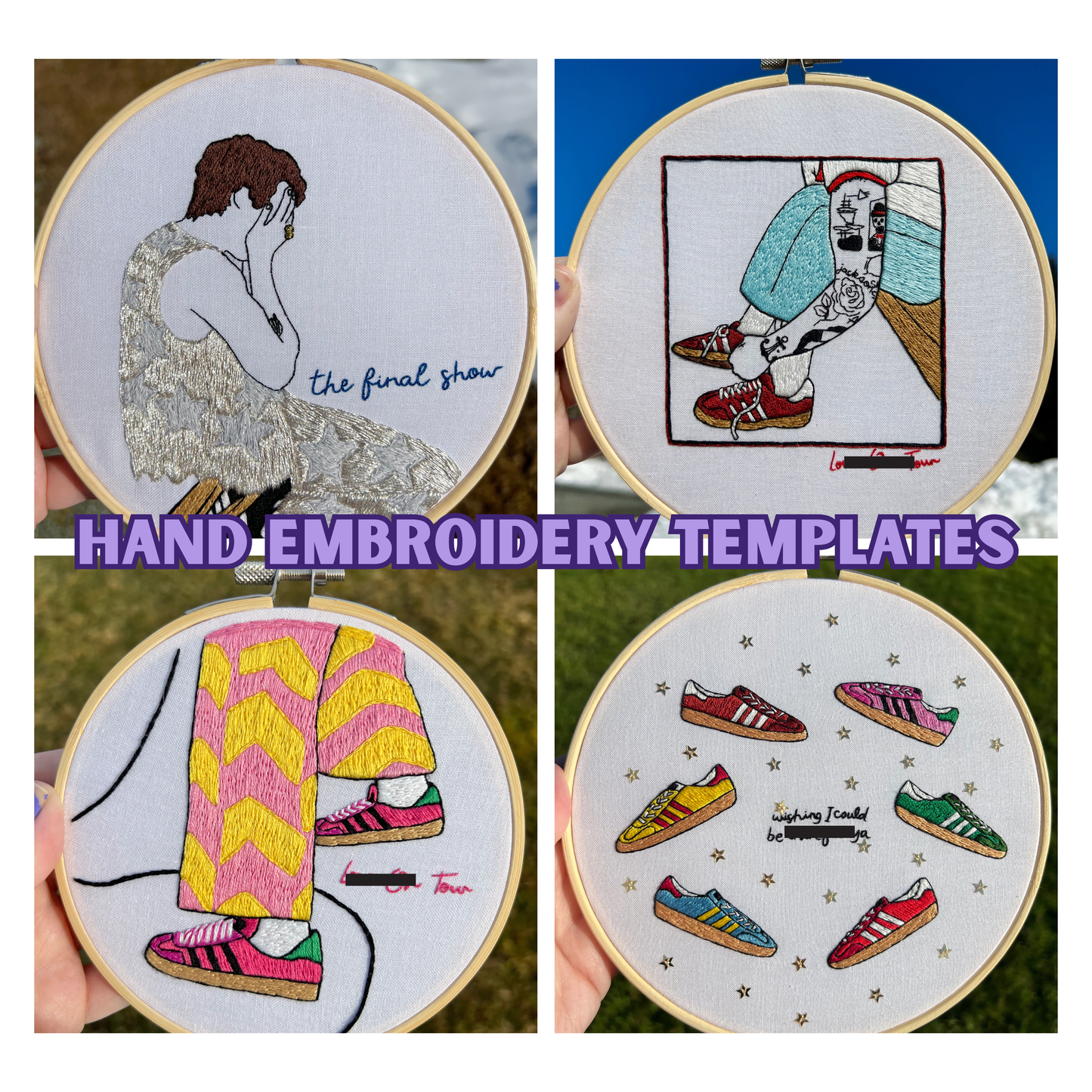 H's Stompers - Embroidery Template Pack (4)