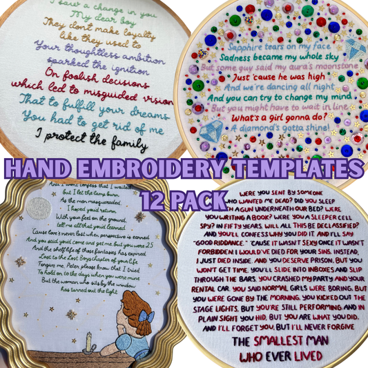 TS Bridges Mega Embroidery Template Pack (12)