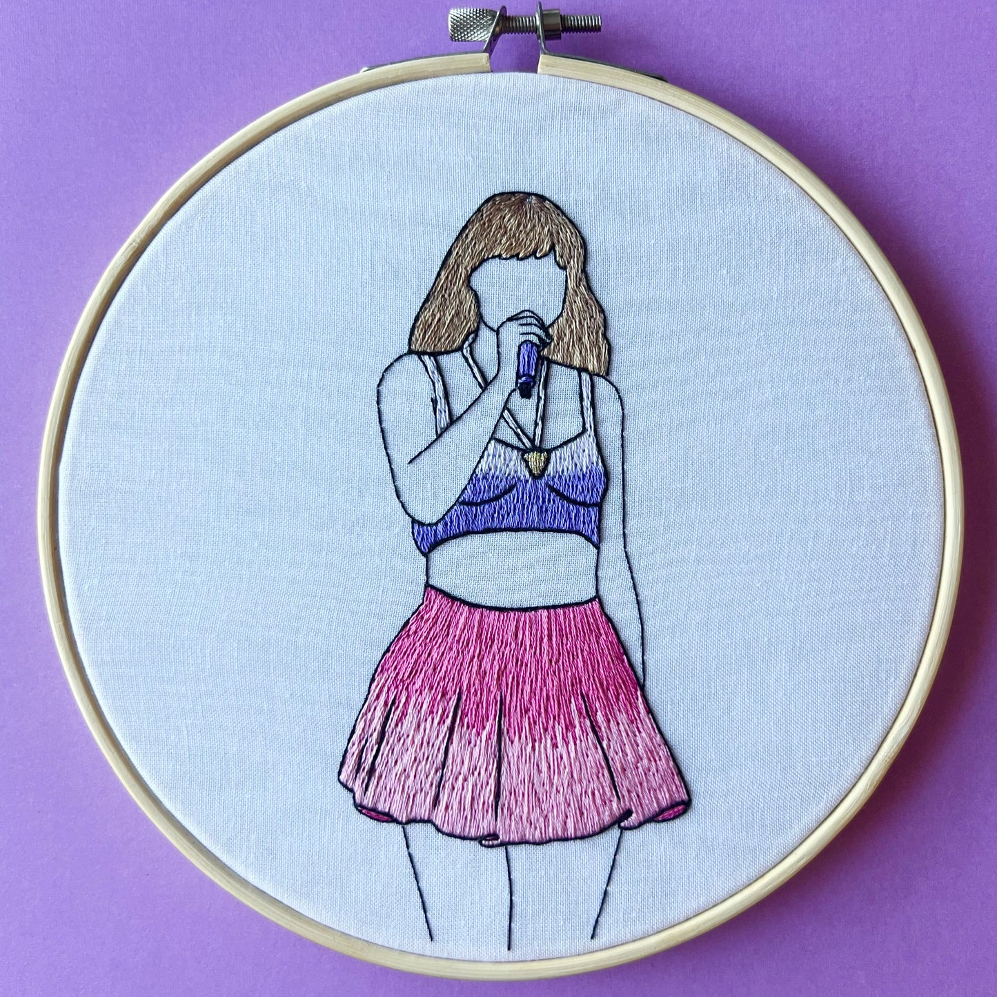 Mix n Match Hand Embroidered Decor in 7 inch Wooden Hoop