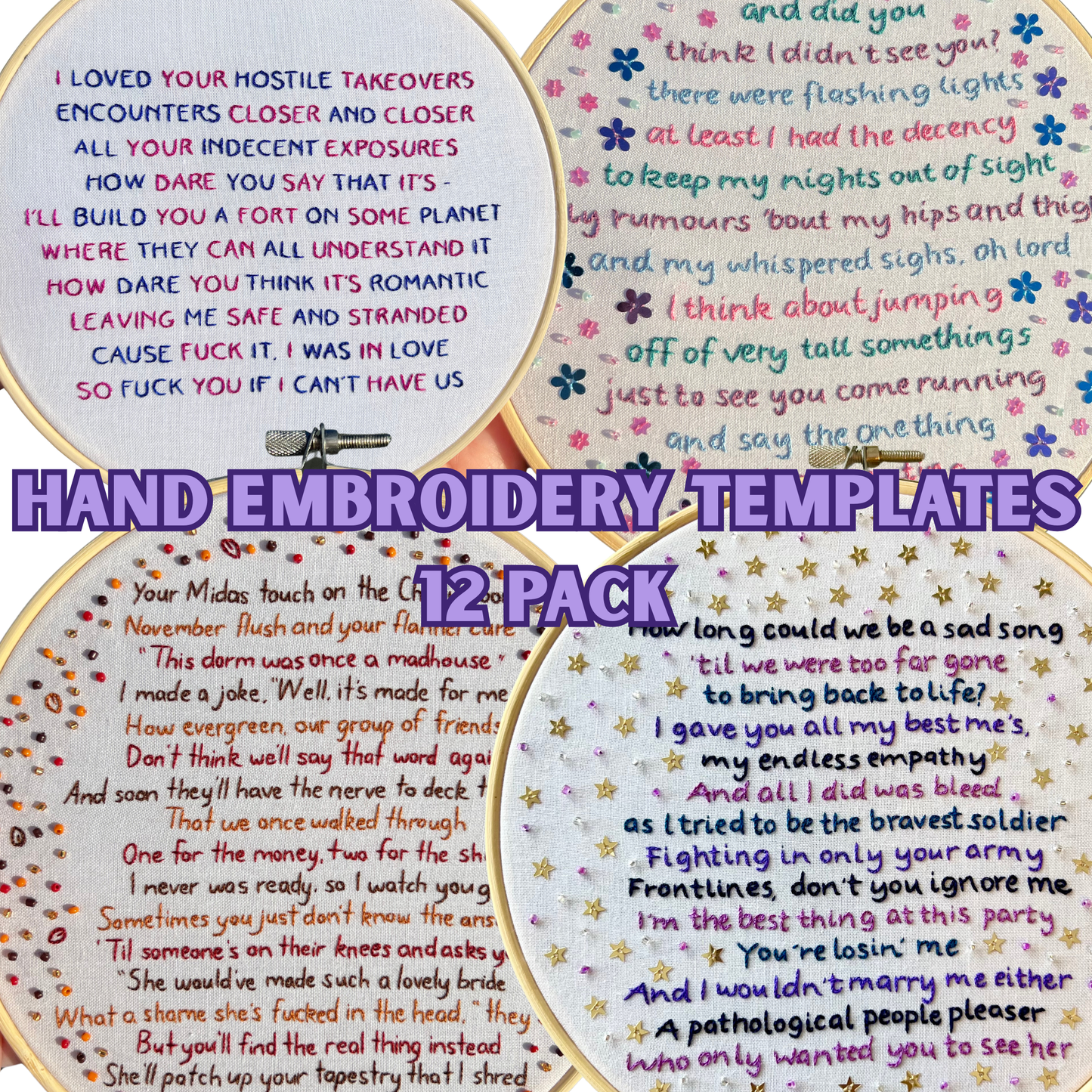 TS Bridges Mega Embroidery Template Pack (12)