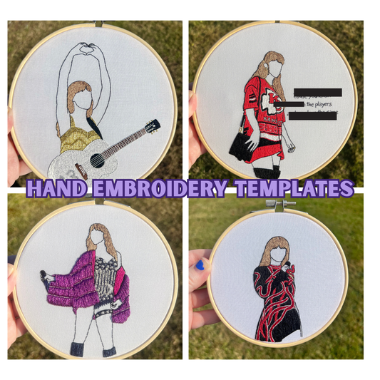 T's Tour Outfits - Embroidery Template Pack (4)