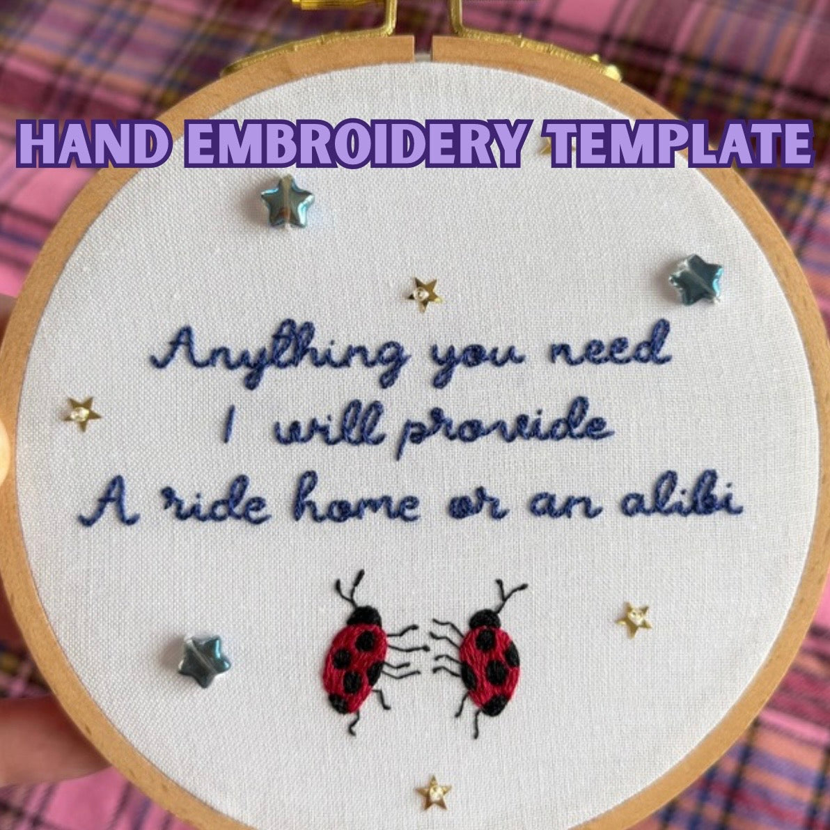 Alibi Bugs - Embroidery Template