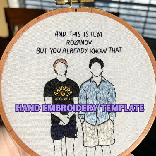 This is Ilya - Embroidery Template
