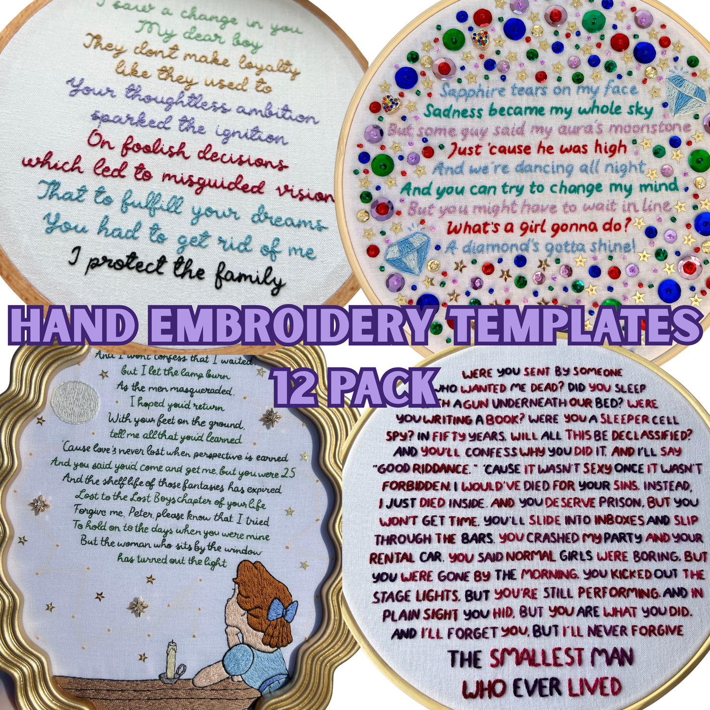 TS Bridges Mega Embroidery Template Pack (12)