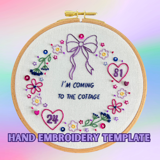Floral Cottage - Embroidery Template